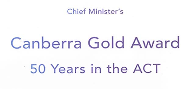 Canberra Gold Award